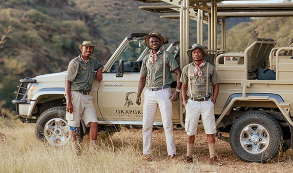 Okapuka Safari Lodge, safari vehicle with guides